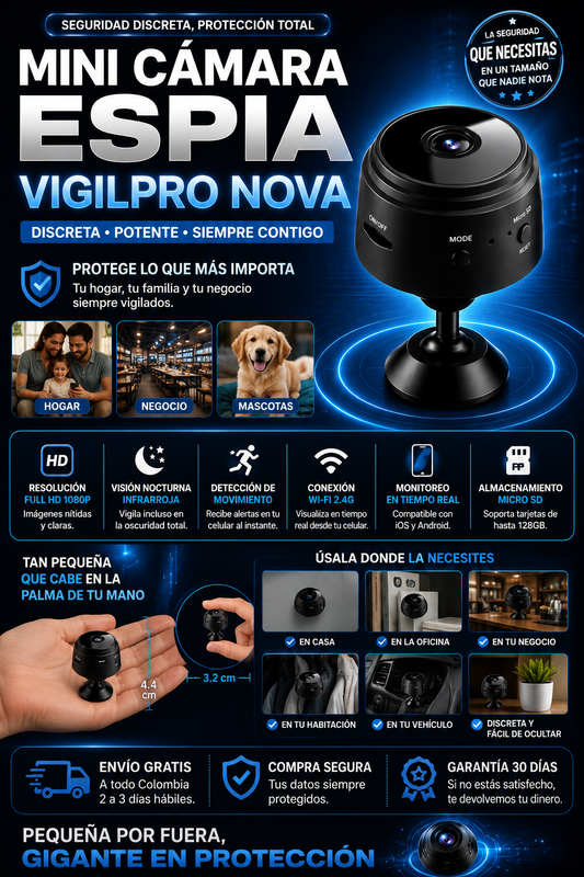 Mini Camara Espia VigilPro Nova